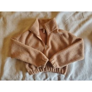 Teddy Crop Quarter Zip